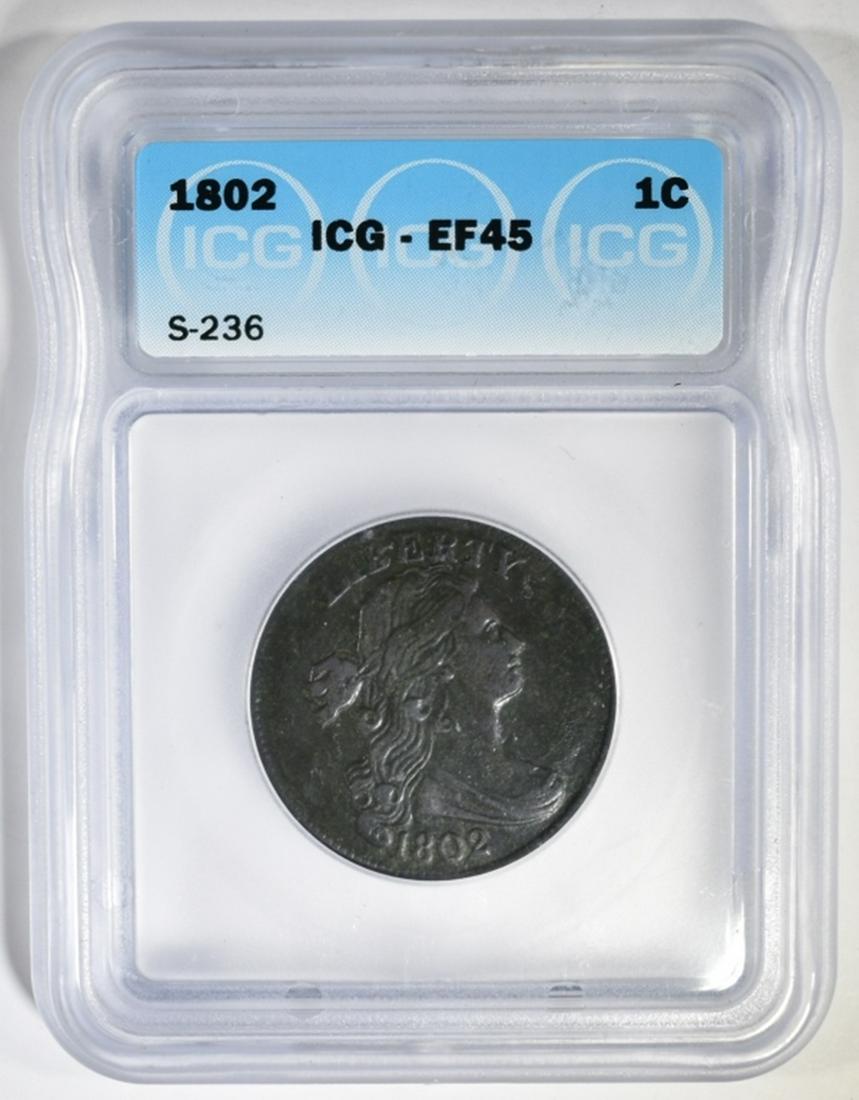 1802 LARGE CENT ICG EF-45, S-236 (1 of 4)