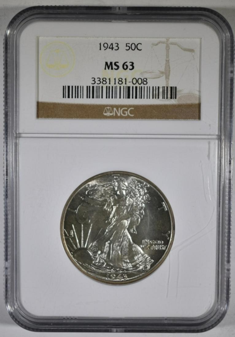1943 WALKING LIBERTY HALF NGC MS-63 (1 of 4)