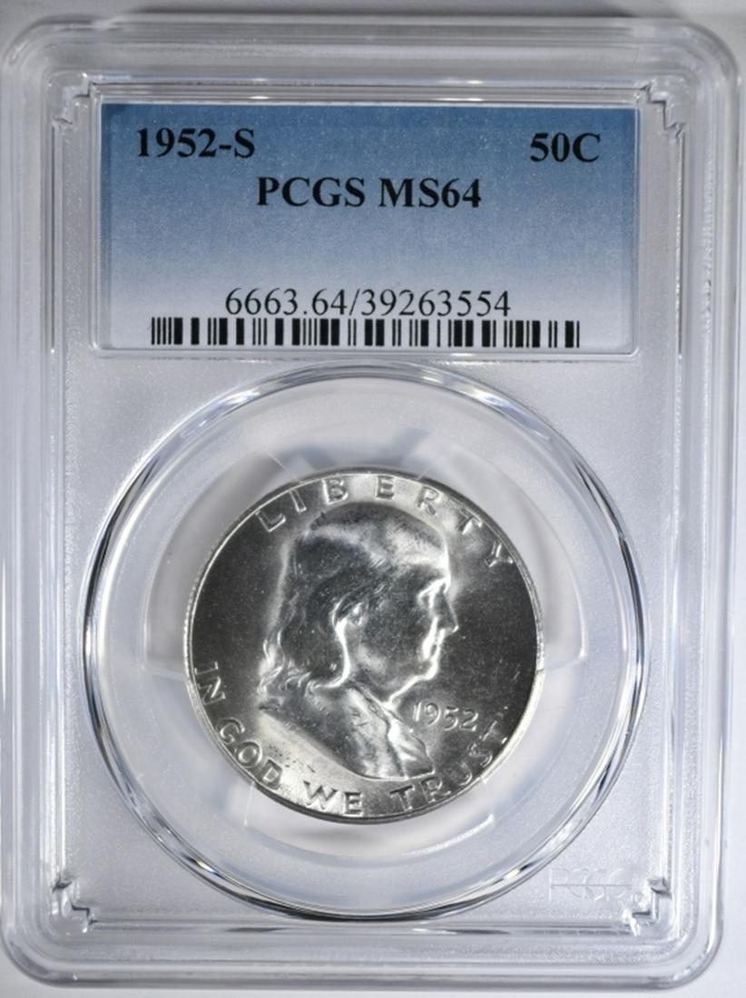 1952-S FRANKLIN HALF DOLLAR PCGS MS-64 (1 of 4)