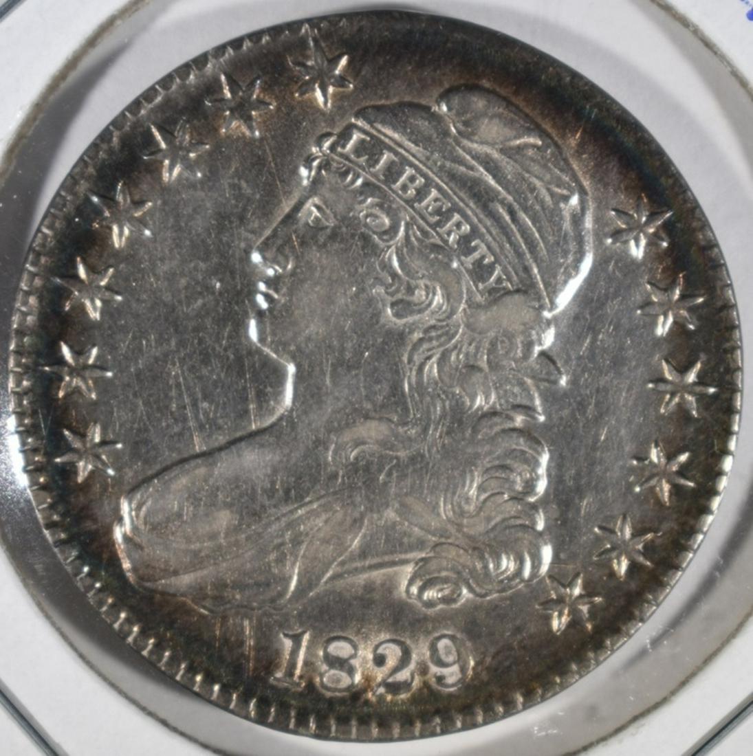 1829 BUST HALF DOLLAR  AU (1 of 2)