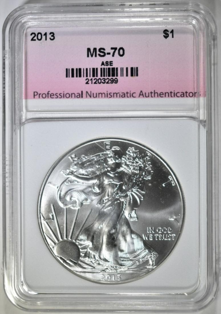 2013 AMERICAN SILVER EAGLE, PNA PERFECT GEM BU (1 of 4)