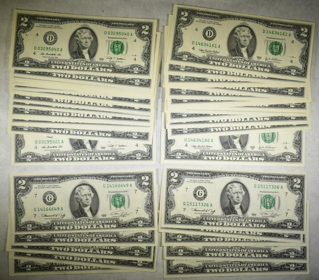 50 - $2 FEDERAL RESERVE NOTES. (1 of 3)