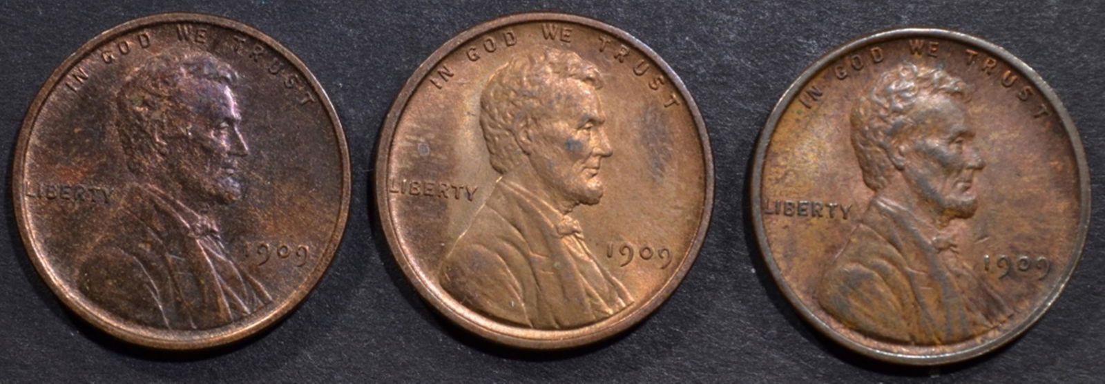3 1909 VDB LINCOLN CENTS BU (1 of 2)