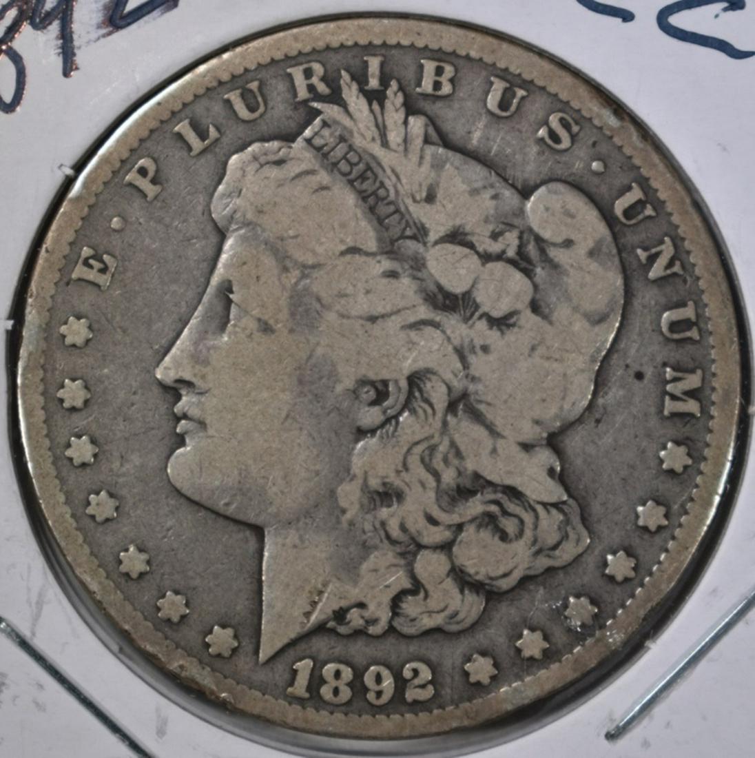1892-CC MORGAN DOLLAR, VG (1 of 2)