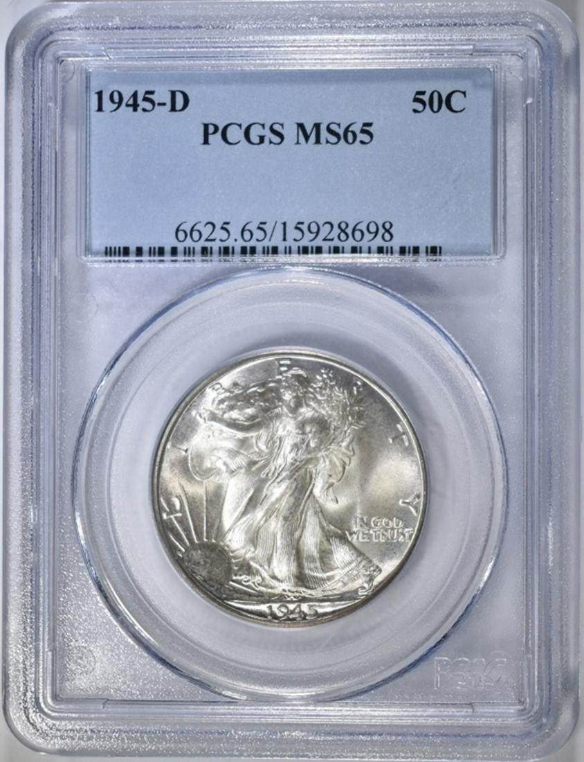 1945-D WALKING LIBERTY HALF DOLLAR PCGS MS-65 (1 of 4)