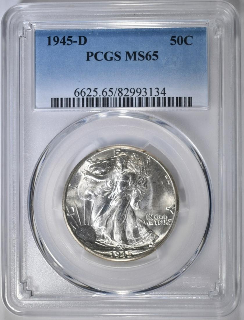 1945-D WALKING LIBERTY HALF DOLLAR PCGS MS-65 (1 of 4)