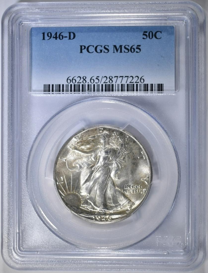1946-D WALKING LIBERTY HALF DOLLAR PCGS MS-65 (1 of 4)