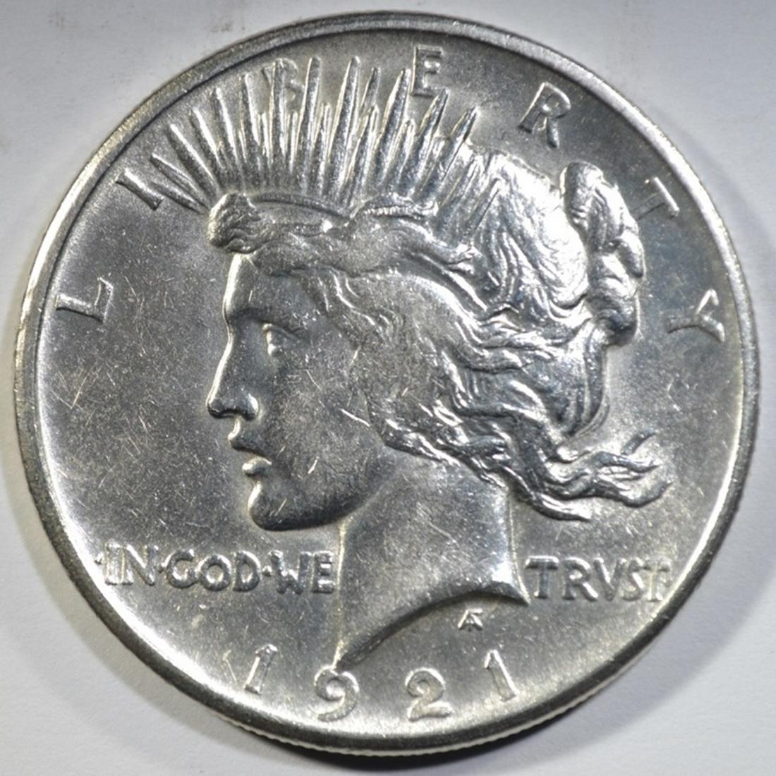 1921 PEACE DOLLAR  BU (1 of 2)