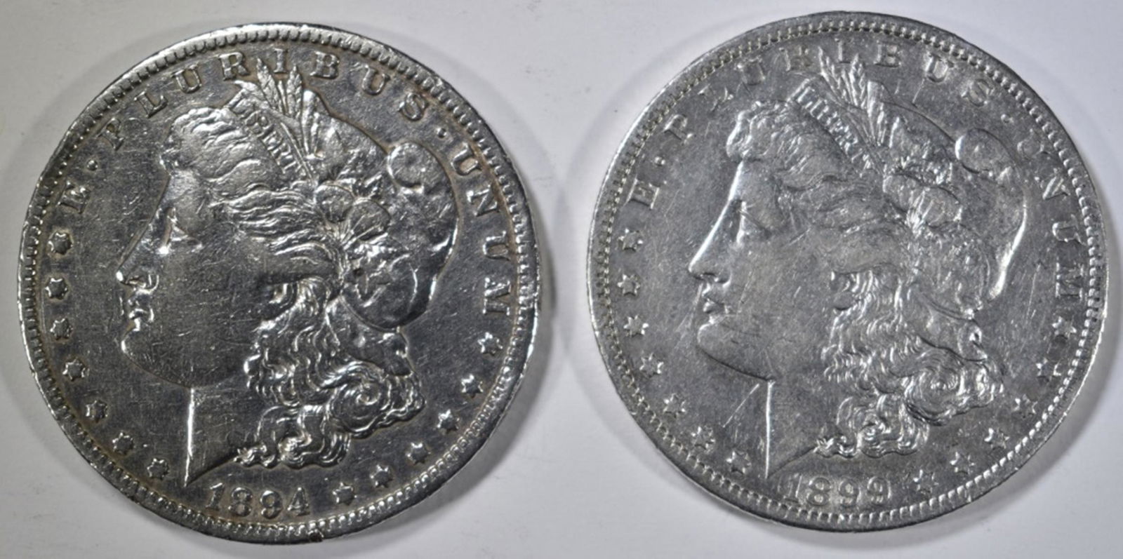 1894-O VF & 1899-S XF MORGAN DOLLARS (1 of 2)