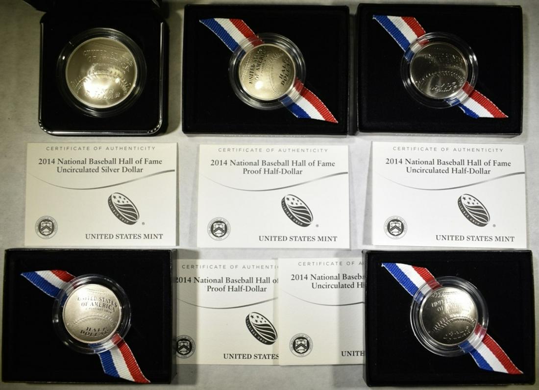 LOT OF 5 BASEBALL HALL OF FAME COMMEMS. (1 of 3)