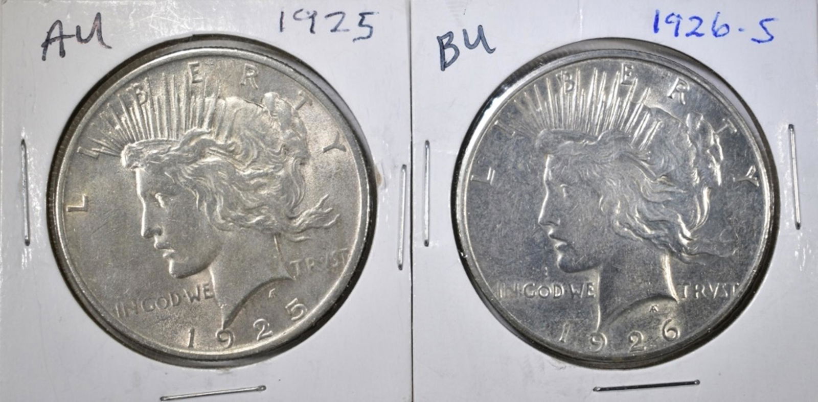 1925 AU & 1926-S BU PEACE DOLLARS (1 of 2)