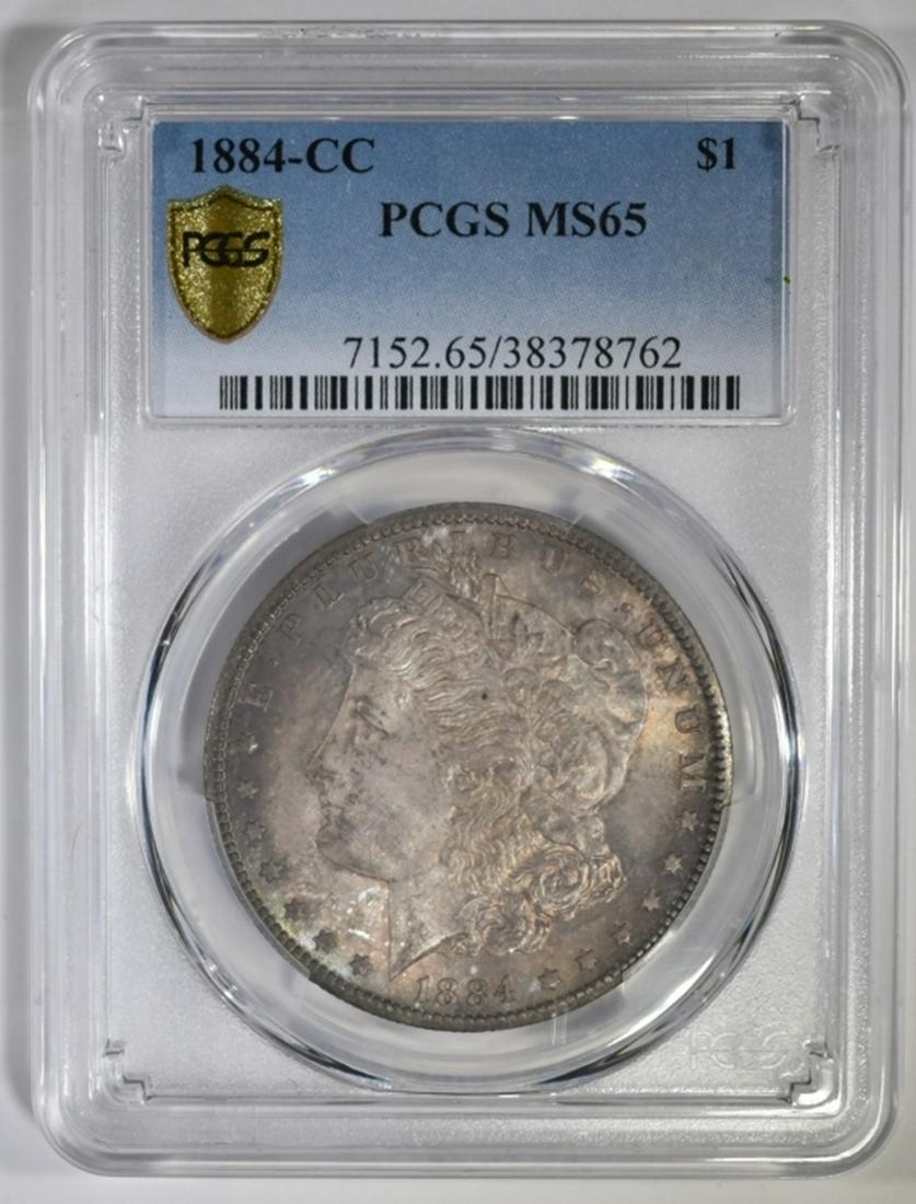 1884-CC MORGAN DOLLAR PCGS MS-65 (1 of 4)
