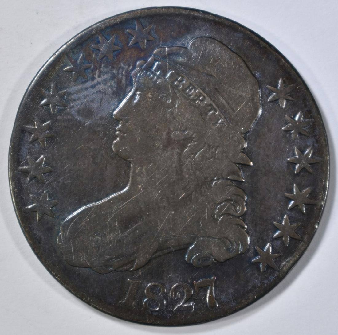 1827 BUST HALF DOLLAR  FINE (1 of 2)
