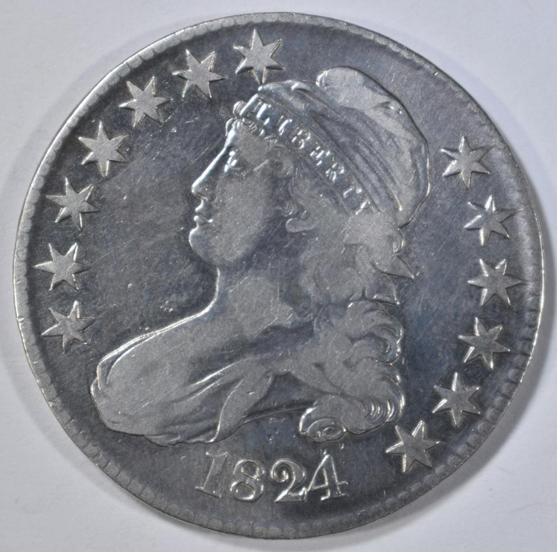 1824 BUST HALF DOLLAR  VF (1 of 2)
