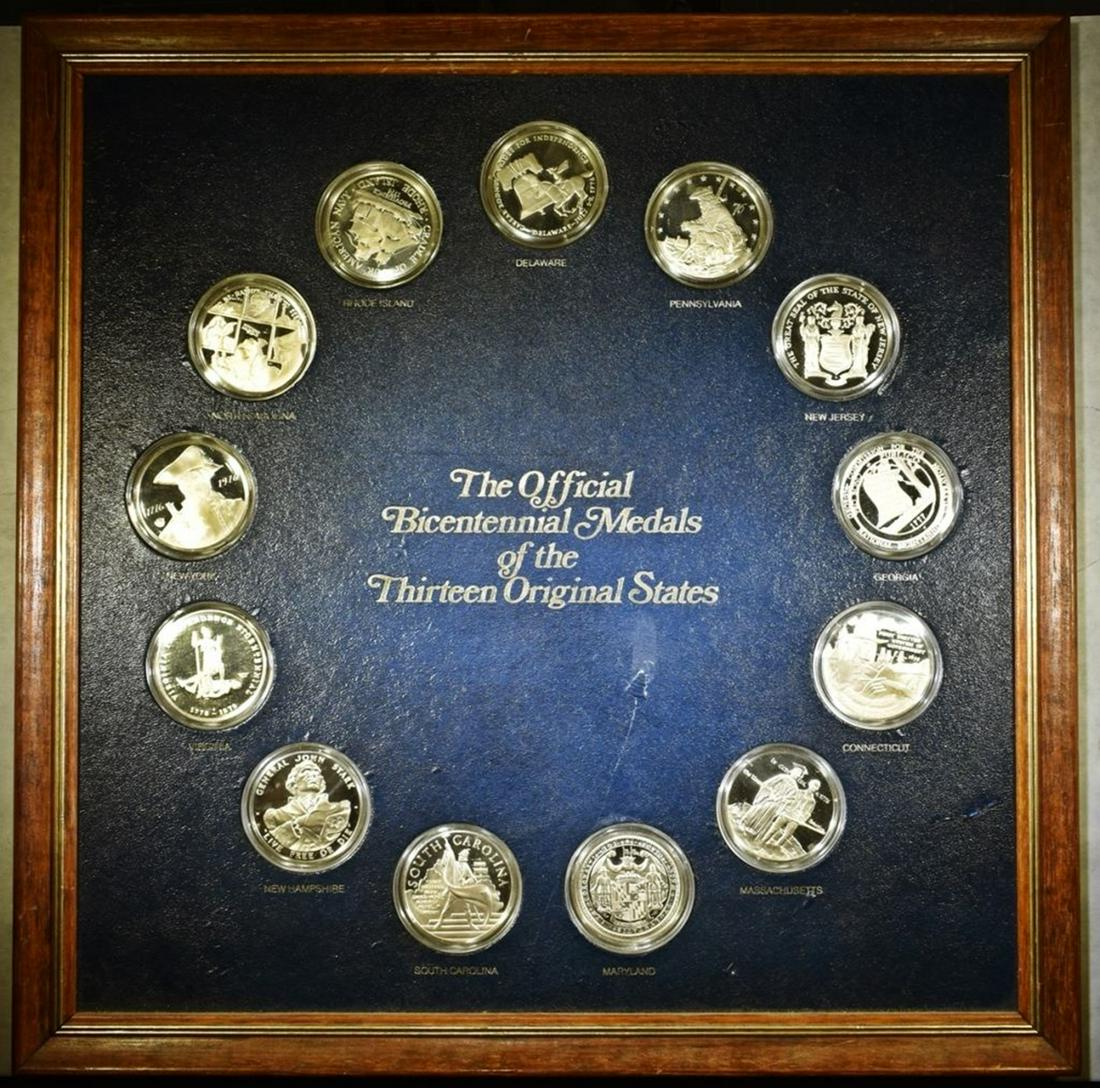 STERLING SILVER MEDALS OF THE 13 COLONIES (1 of 5)