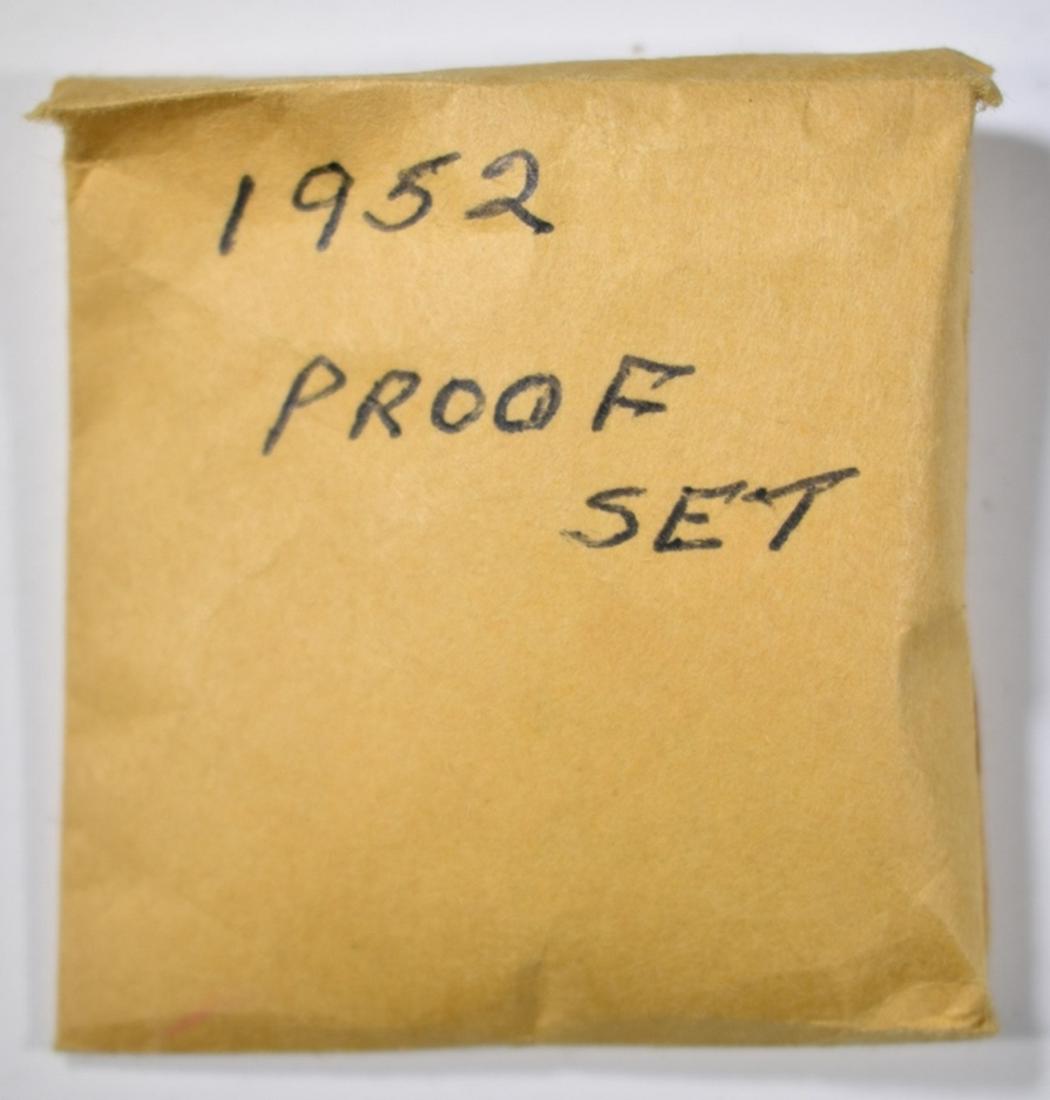 1952 PROOF SET ORIG CELLO IN ENVELOPE: TOP RATED AUCTION HOUSE ESTIMATE $200 - $250.