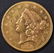 1858 $20 GOLD LIBERTY BU SEMI PL