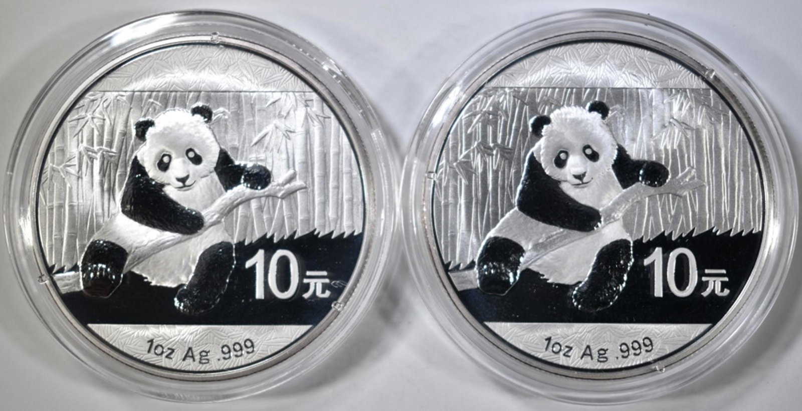 2-2014 ONE OUNCE SILVER CHINESE PANDA COINS (1 of 2)