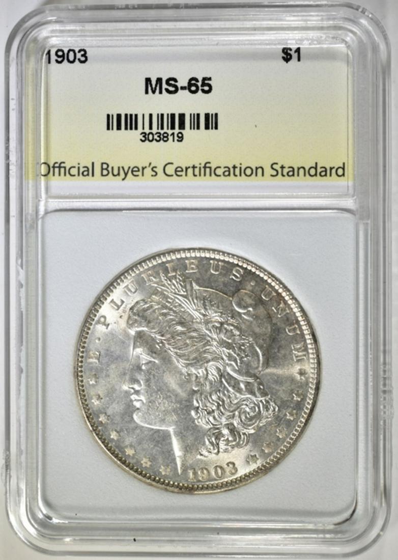 1903 MORGAN DOLLAR, OBCS GEM BU (1 of 4)