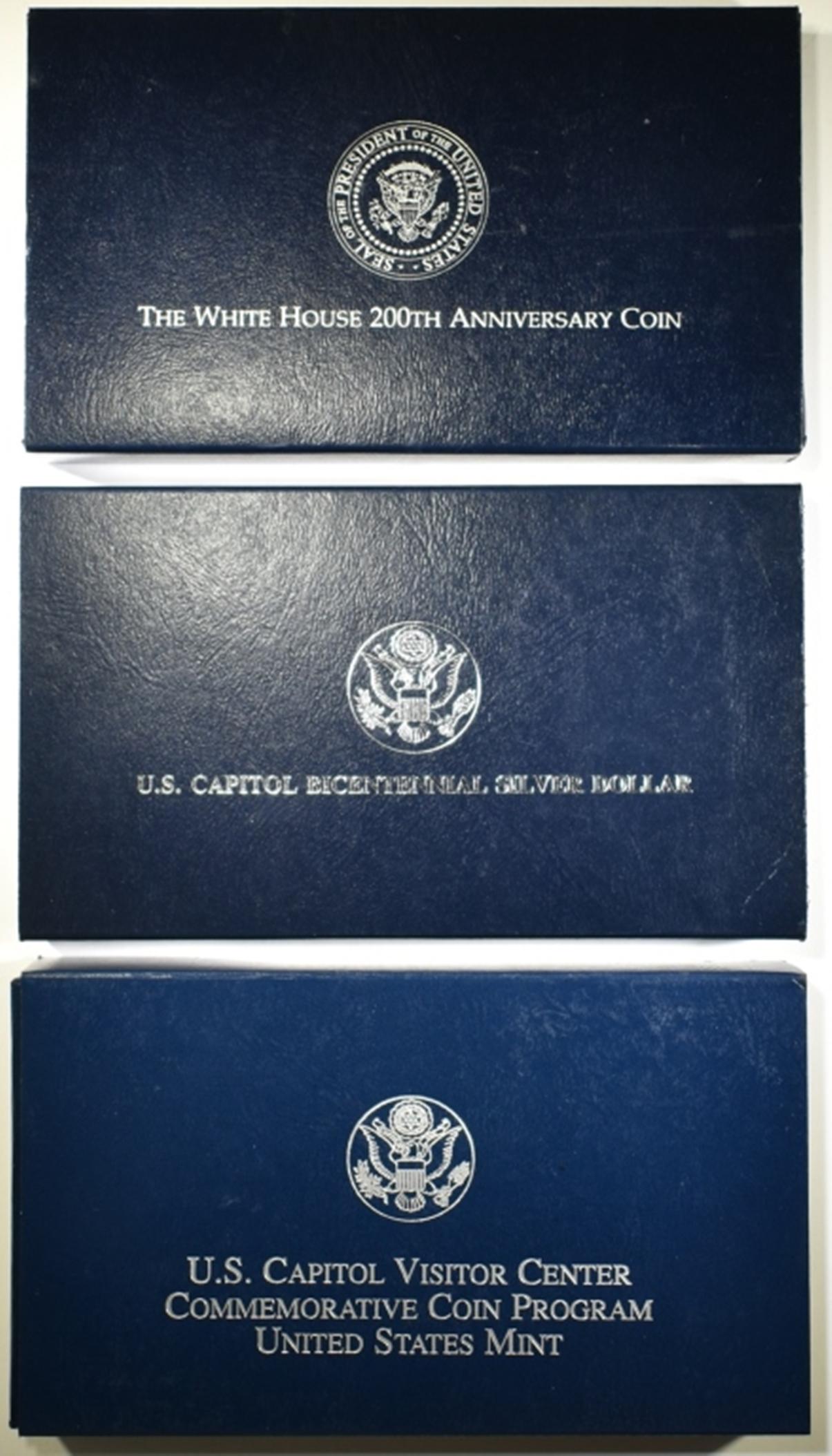 LOT OF 3 SILVER PROOF DOLLAR COMMEMS: (1 of 7)