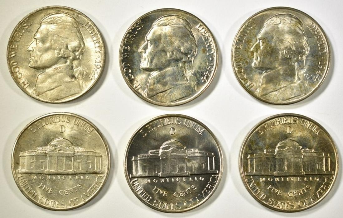 6-BU 1944-D SILVER JEFFERSON NICKELS (1 of 1)