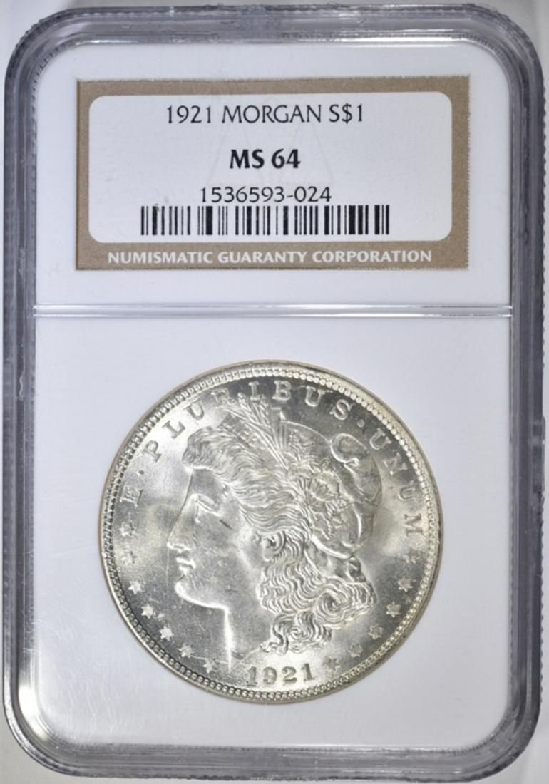 1921 MORGAN DOLLAR  NGC MS-64 (1 of 4)