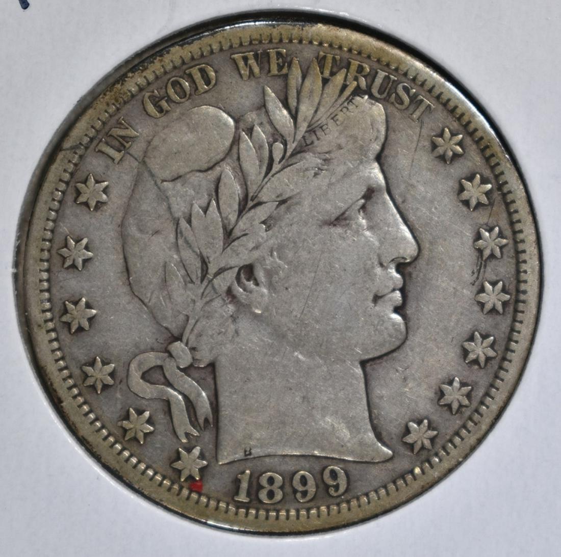 1899-S BARBER HALF DOLLAR  FINE (1 of 2)