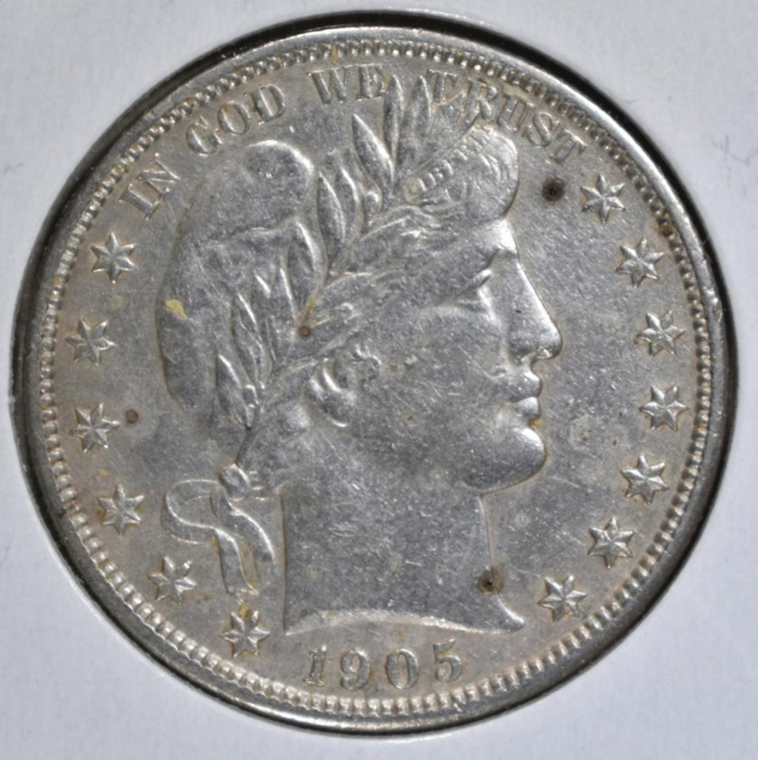 1905-S BARBER HALF DOLLAR  AU (1 of 2)