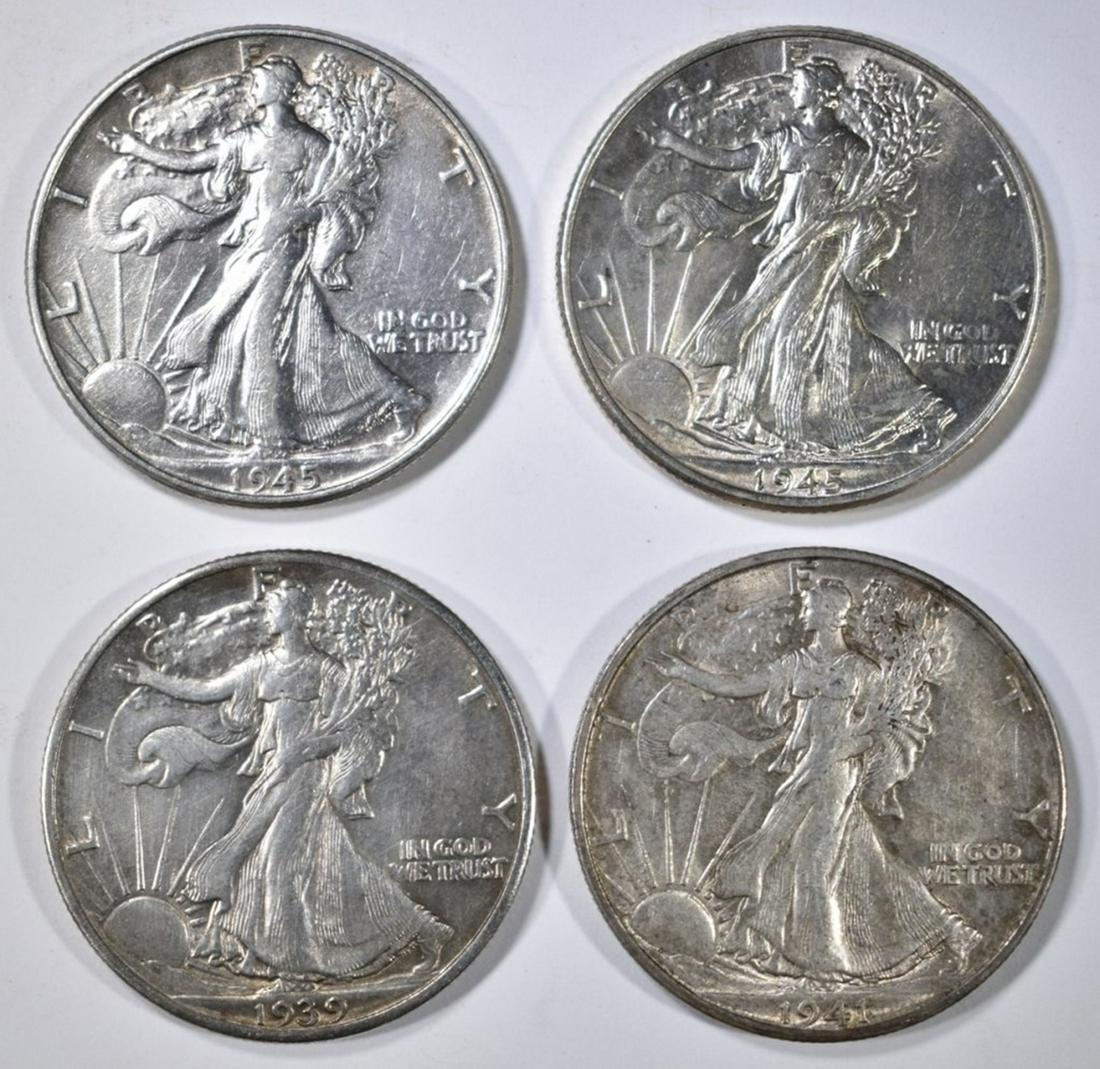 39, 41-S, 2-45 WALKING LIBERTY HALVES AU (1 of 2)