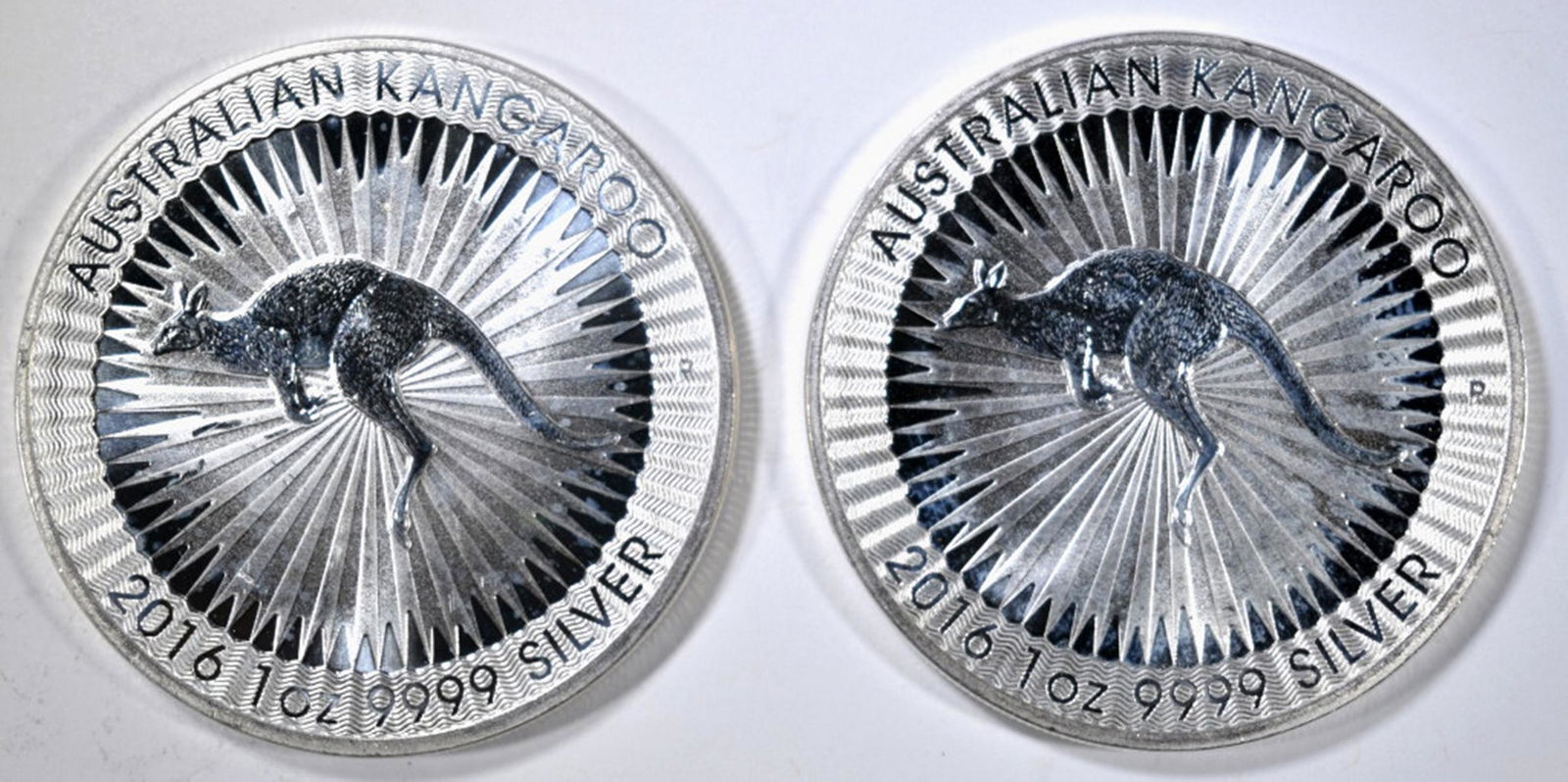 2-BU 2016 1-Oz SILVER AUSTRALIA KANGAROO COINS (1 of 2)