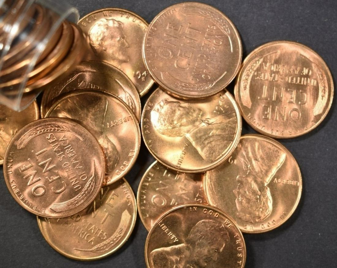 BU ROLL OF 1946-S LINCOLN CENTS, BETTER DATE (1 of 2)