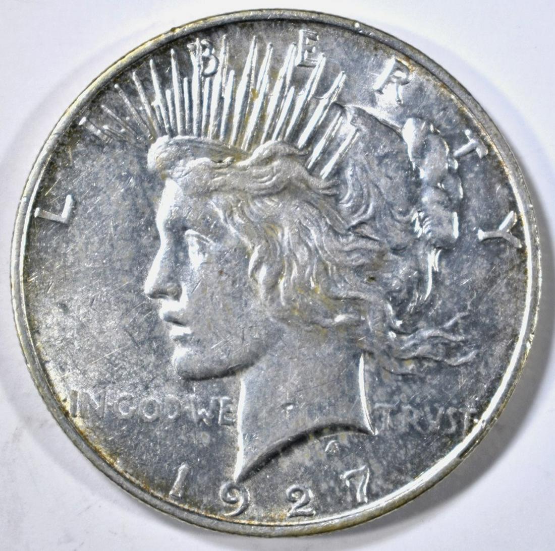 1927-D PEACE DOLLAR CH AU (1 of 2)