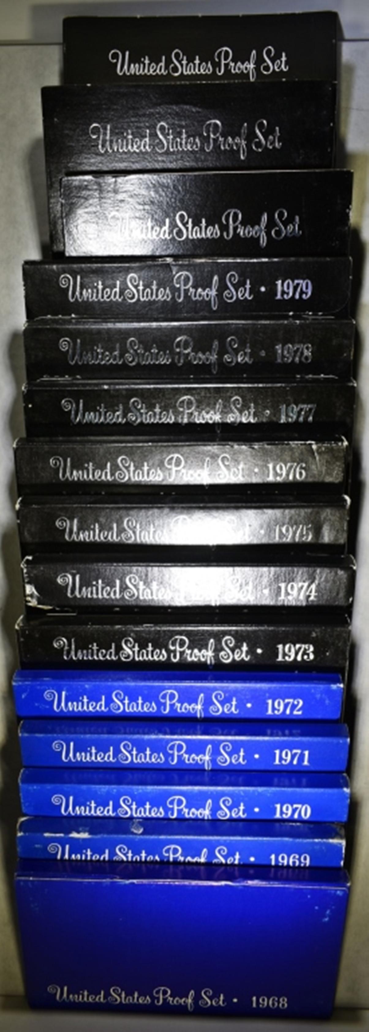 LOT OF 15 U.S. PROOF SETS: (1 of 3)