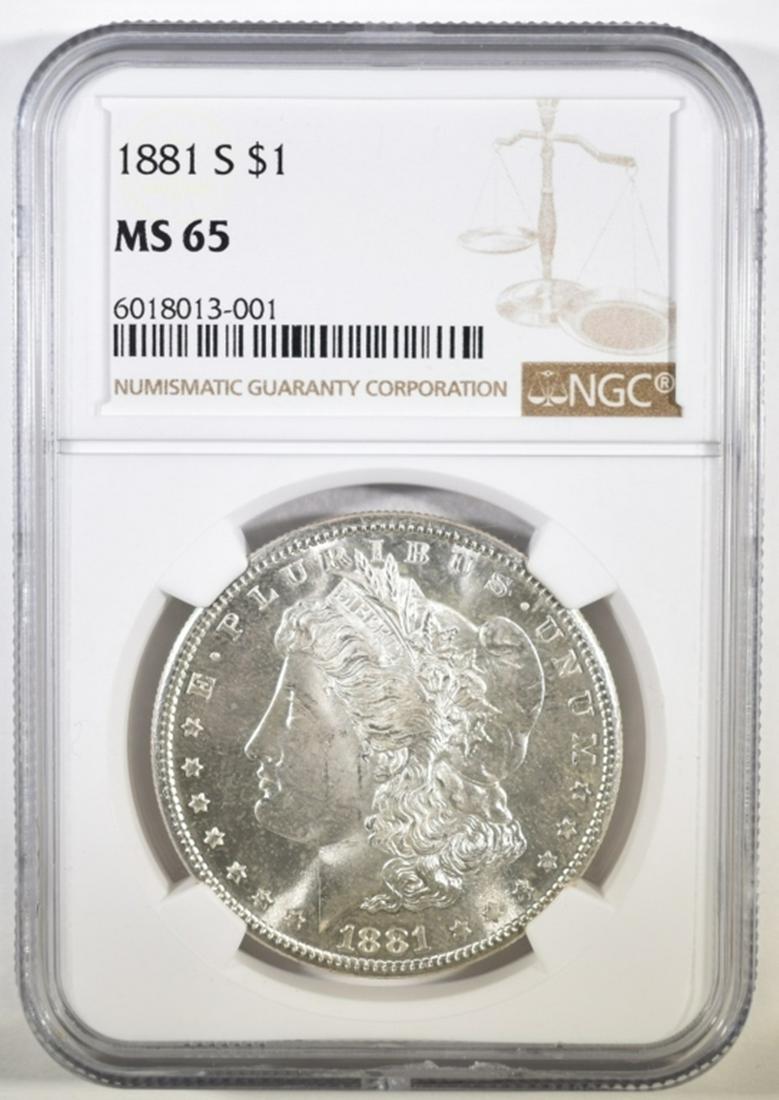 1881-S MORGAN DOLLAR, NGC MS-65 (1 of 4)