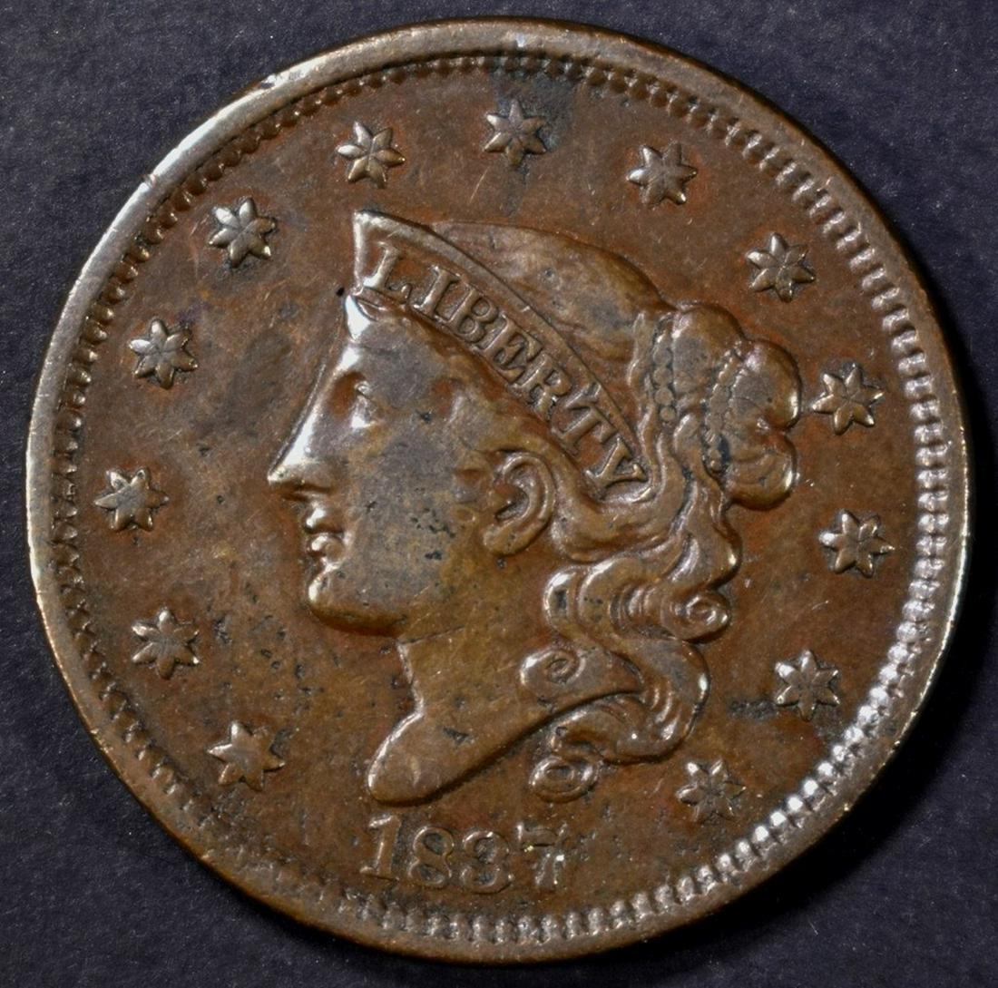 1837 LARGE CENT, VF (1 of 2)