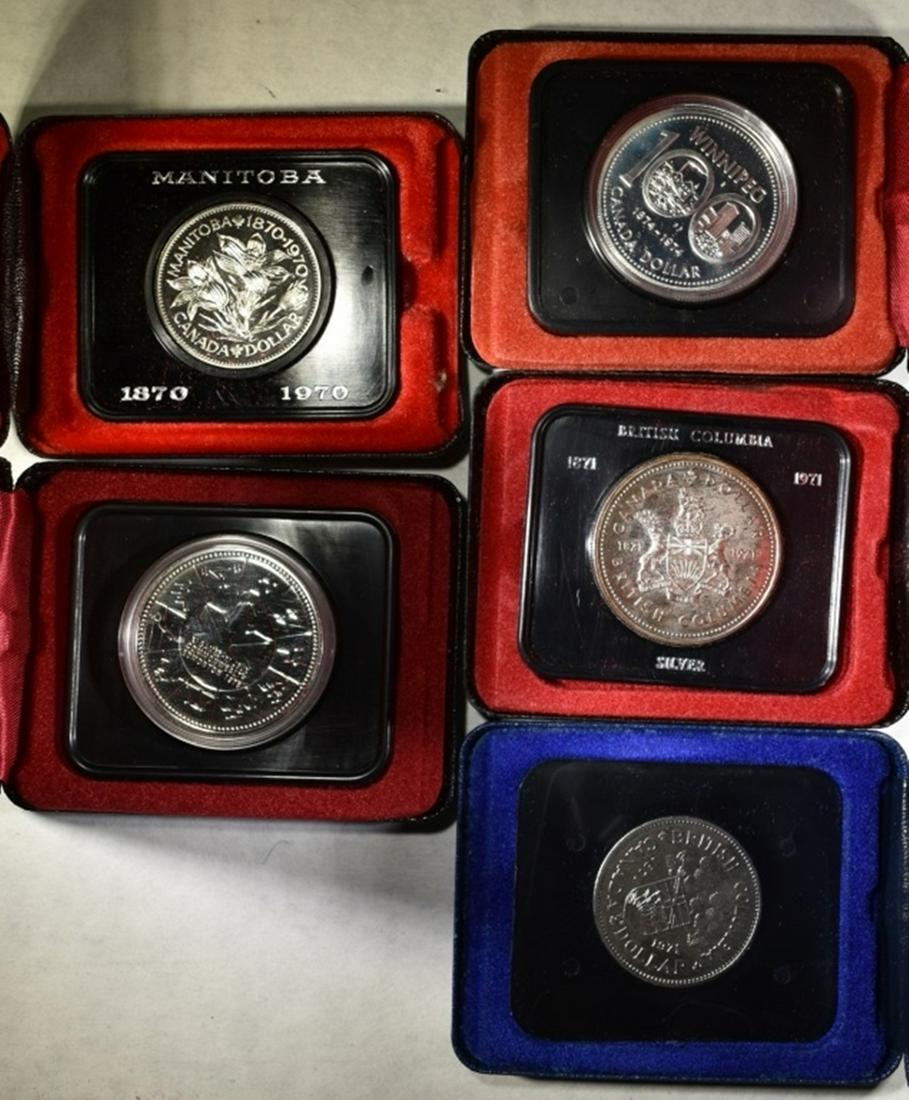LOT OF 5 CANADA SILVER DOLLARS: (1 of 3)