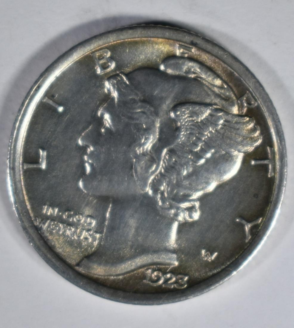 1923 MERCURY DIME GEM BU FULL BANDS (1 of 2)