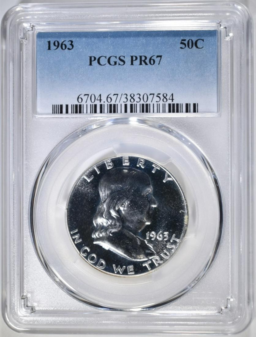 1963 FRANKLIN HALF DOLLAR, PCGS PR-67 (1 of 4)