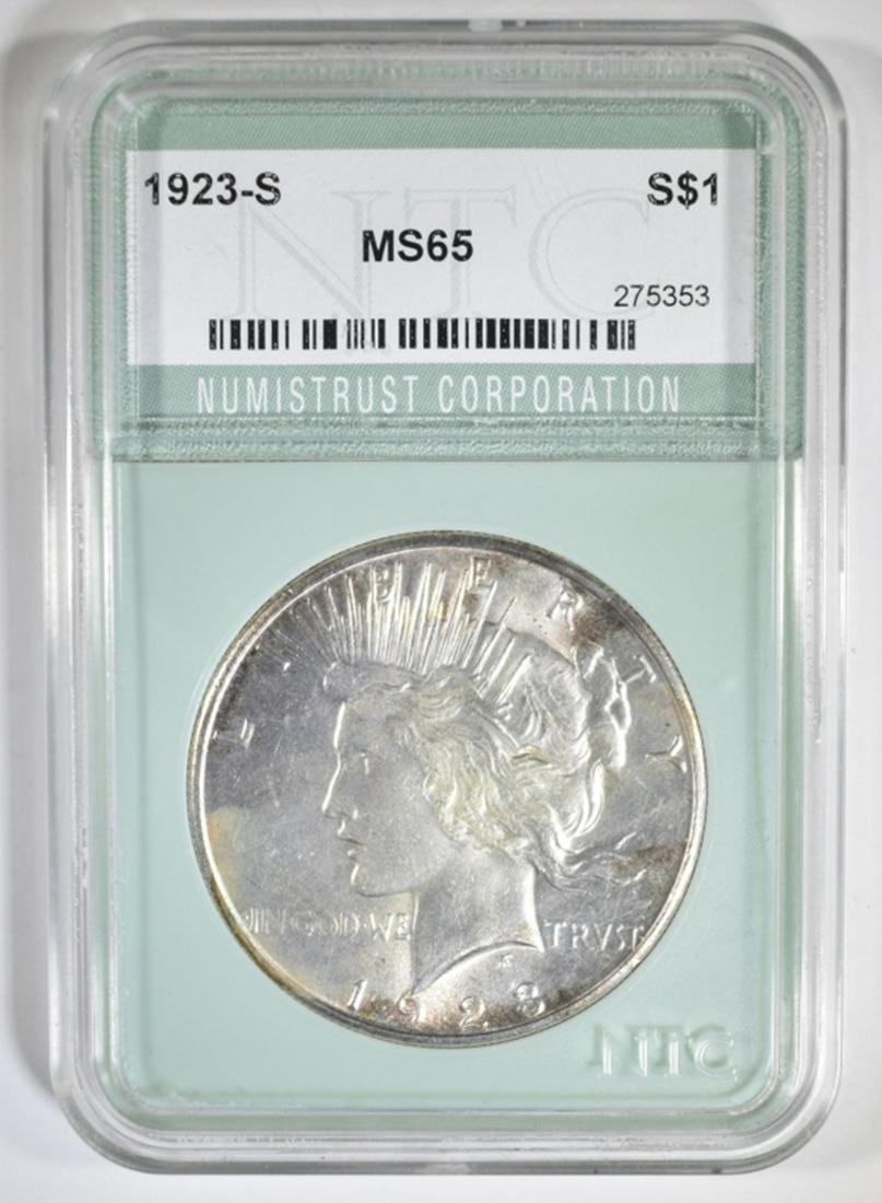 1923-S PEACE DOLLAR  NTC GEM BU (1 of 4)