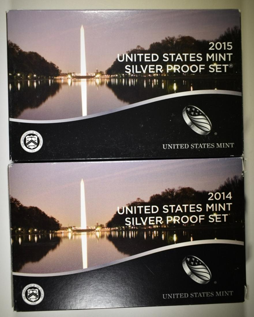 2014 & 2015 U.S. MINT SILVER PROOF SETS (1 of 7)