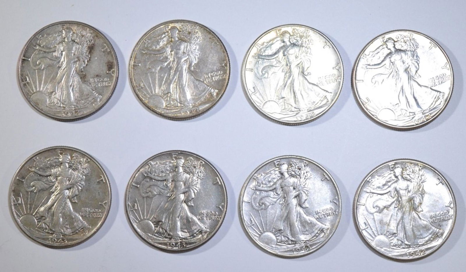 WALKING LIBERTY HALF DOLLAR LOT: (1 of 2)