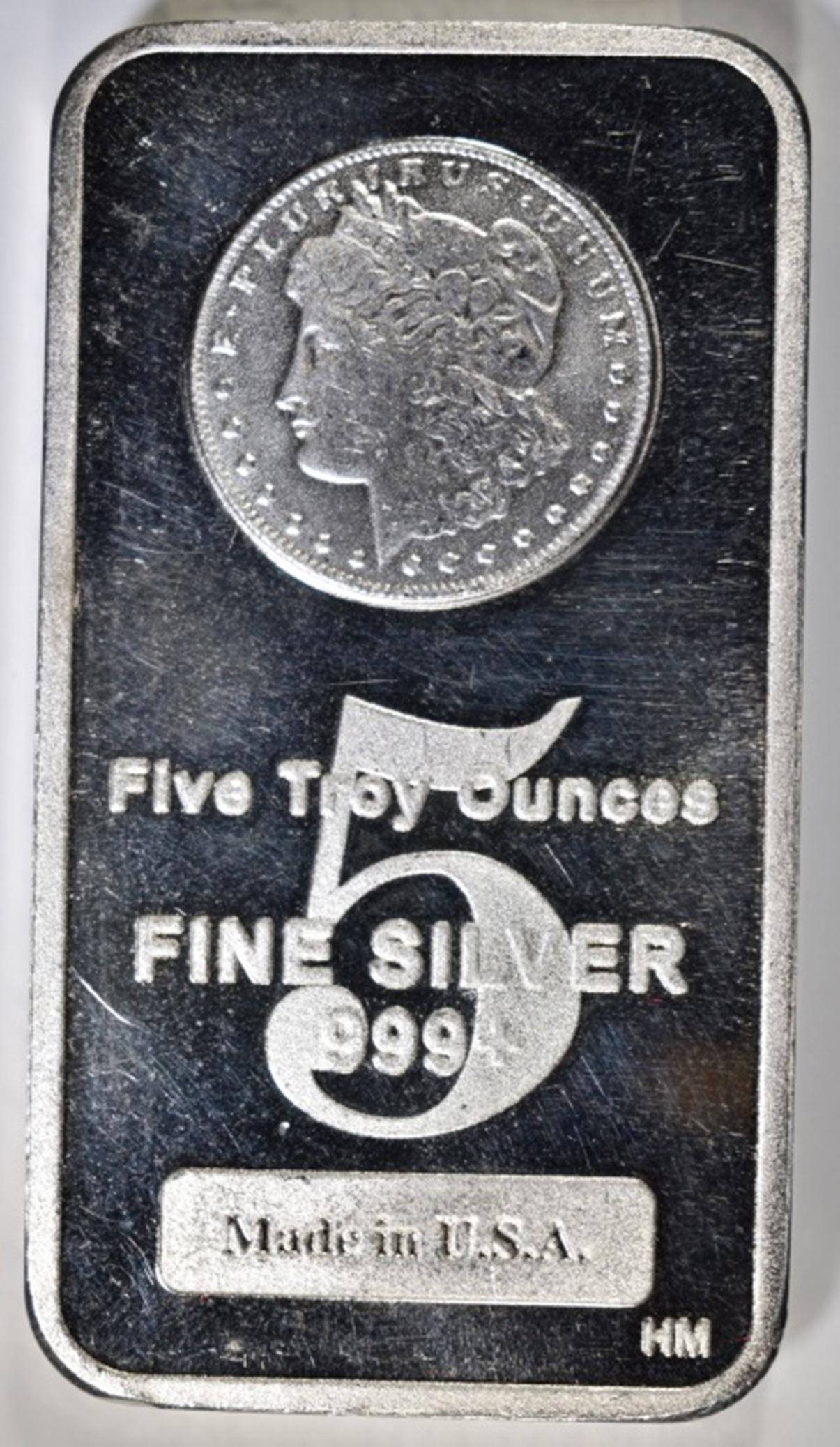 FIVE OUNCE .999 SILVER BAR (1 of 2)