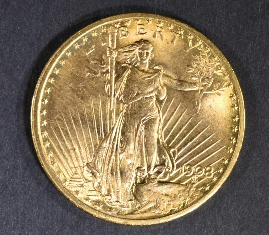 1908 $20 ST GAUDENS GOLD GEM BU (1 of 2)