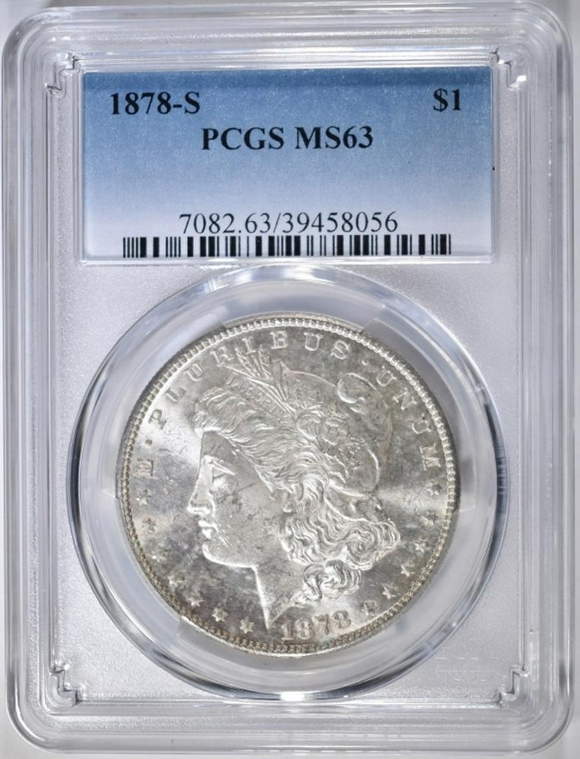 1878-S MORGAN DOLLAR PCGS MS-63: WEEKLY COIN & CURRENCY AUCTIONS ESTIMATE $90 - $110.
