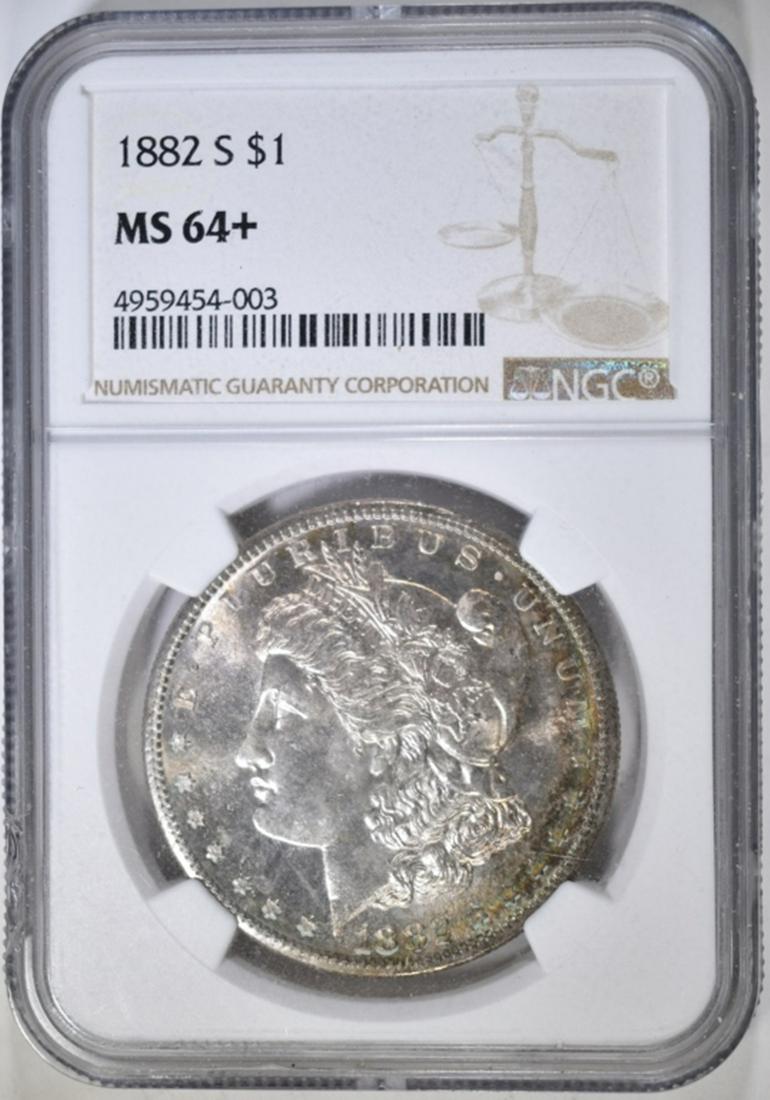 1882-S MORGAN DOLLAR NGC MS-64+: WEEKLY COIN & CURRENCY AUCTIONS ESTIMATE $100 - $125.