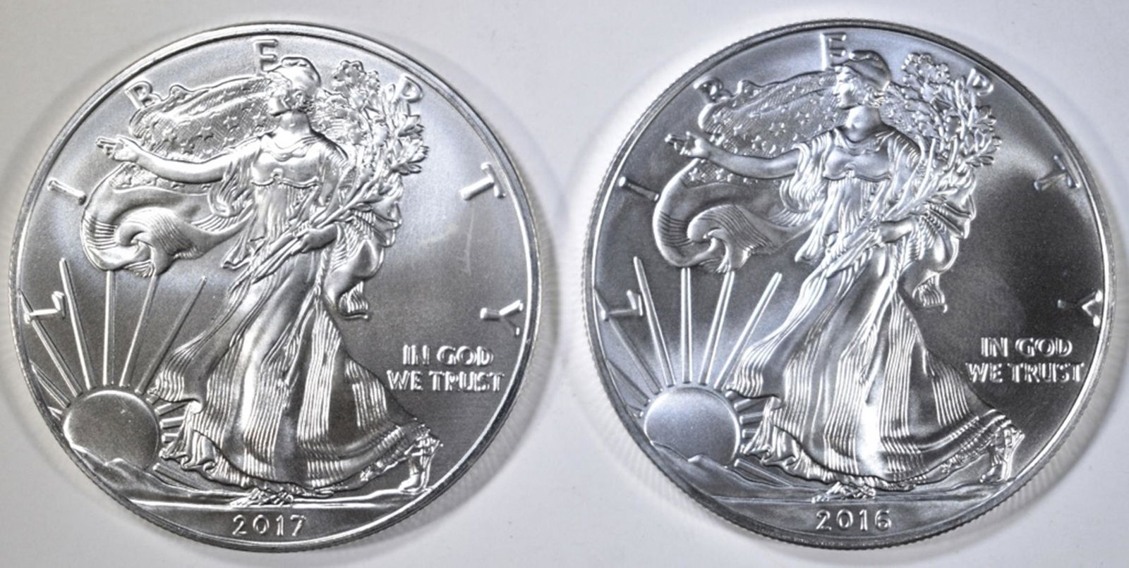 2016 & 17 AMERICAN SILVER EAGLES (1 of 2)