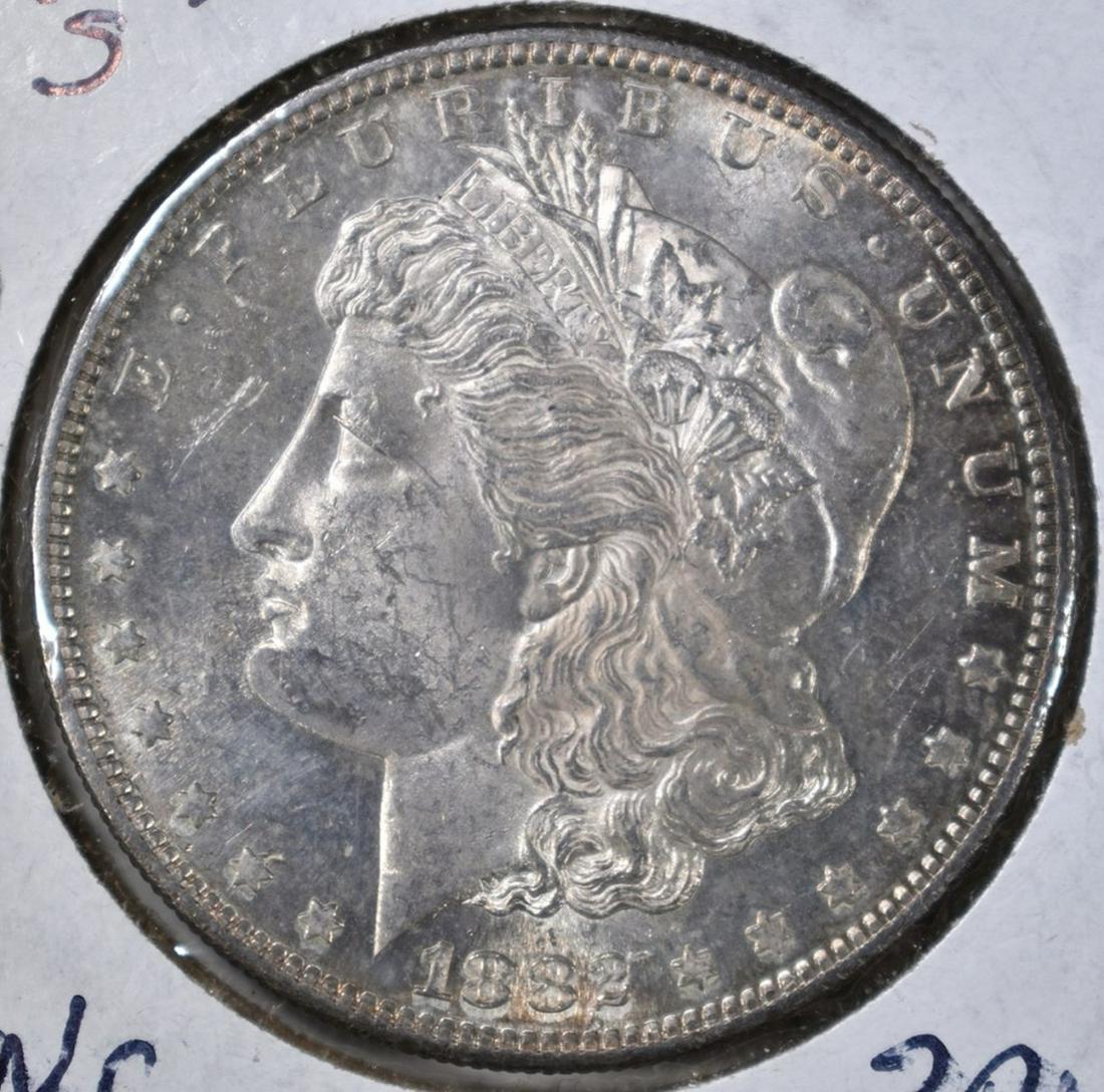 1882-S MORGAN DOLLAR, CH BU PL (1 of 2)