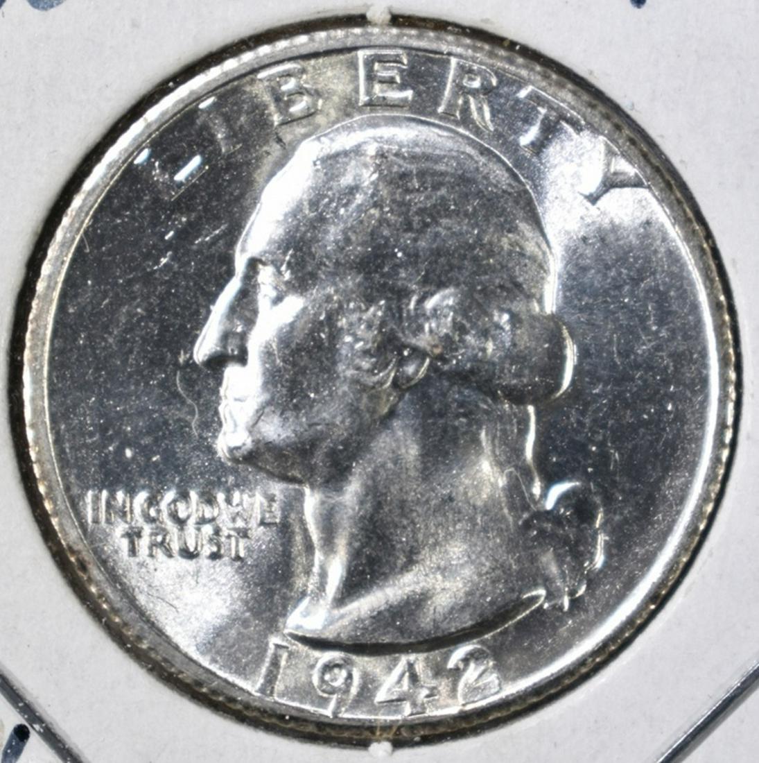 1942-S WASHINGTON QUARTER, CH BU (1 of 2)