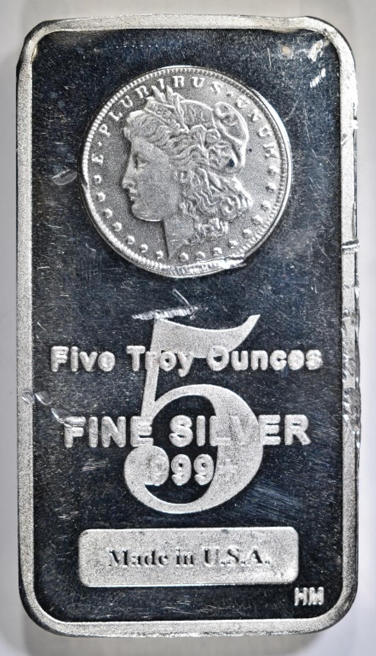 FIVE OUNCE .999 SILVER BAR (1 of 2)