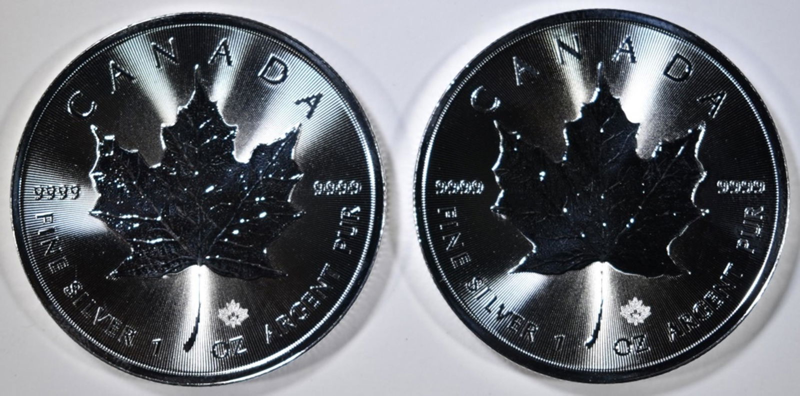 2-2020 ONE OUNCE SILVER CANADA MAPLE LEAF COINS (1 of 2)